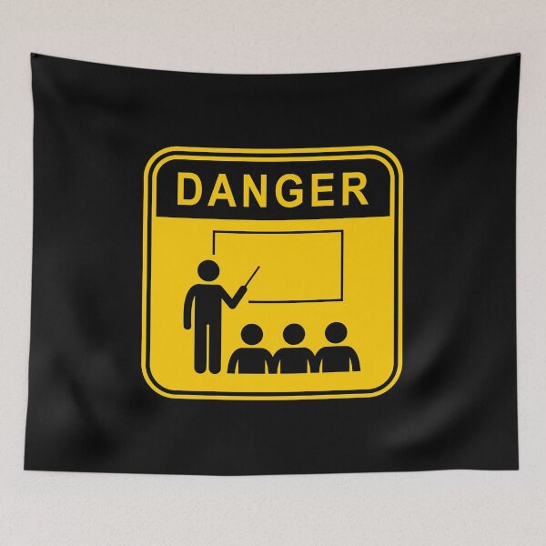 Item preview, DANGER - NO CLASSROOM TEACHING - LOCKDOWN RULES designed and sold by DontKnowMuch.
