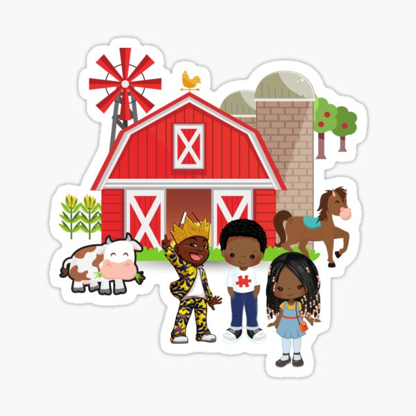 Prince Boakum and friends visit the farm Sticker
