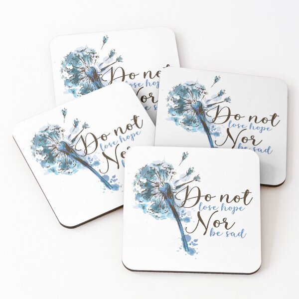 Item preview, Watercolour floral design with quote " Do not lose hope, nor be sad" designed and sold by FFelder.
