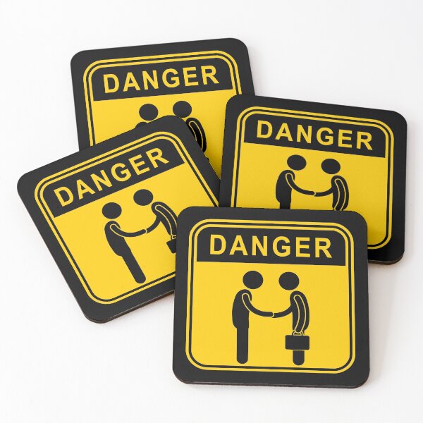 Item preview, DANGER - NO HANDSHAKES - LOCKDOWN RULES designed and sold by DontKnowMuch.
