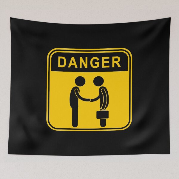 Item preview, DANGER - NO HANDSHAKES - LOCKDOWN RULES designed and sold by DontKnowMuch.