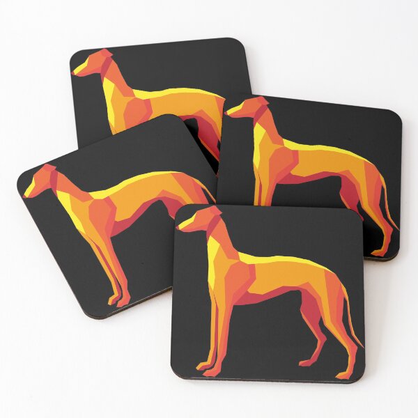 Artikelvorschau, Stehender geometrischer Windhund entworfen und verkauft von SarcasticBadger.