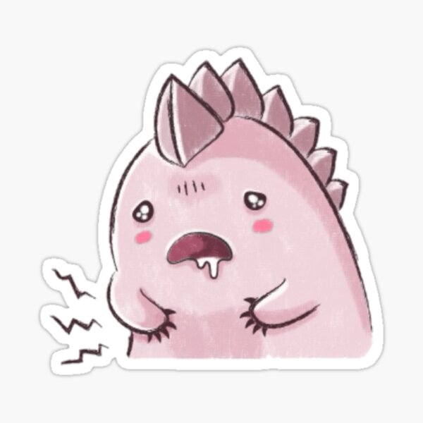 Hungry Dino Stickers Redbubble - red hungry dino roblox