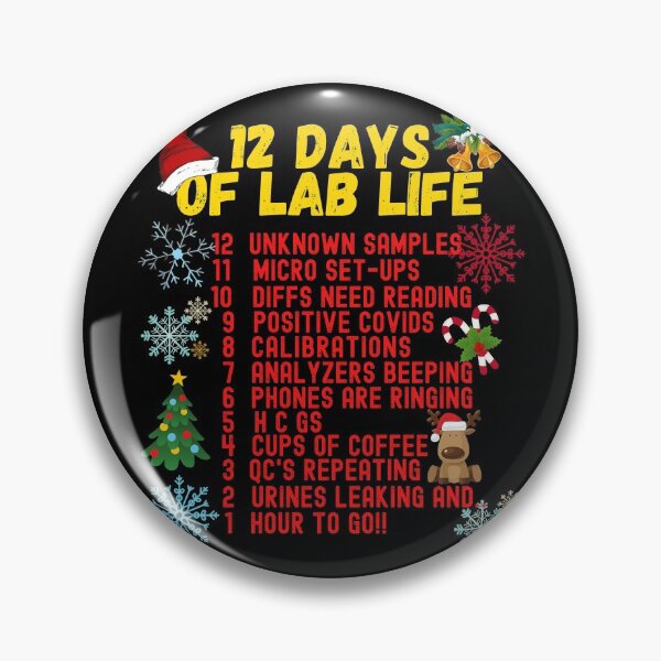 Item preview, 12 DAYS OF LAB LIFE CHRISTMAS MEDICAL LABORATORY SCIENTIST designed and sold by Hippiesole.