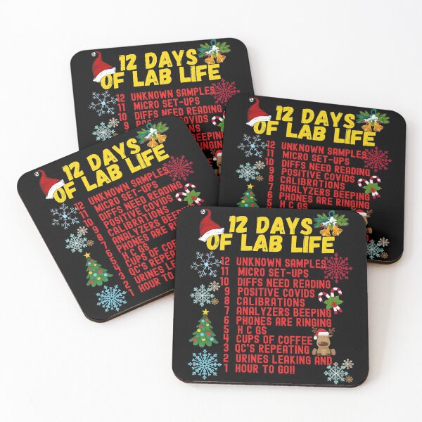 Item preview, 12 DAYS OF LAB LIFE CHRISTMAS MEDICAL LABORATORY SCIENTIST designed and sold by Hippiesole.
