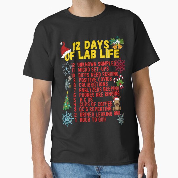 Item preview, 12 DAYS OF LAB LIFE CHRISTMAS MEDICAL LABORATORY SCIENTIST designed and sold by Hippiesole.