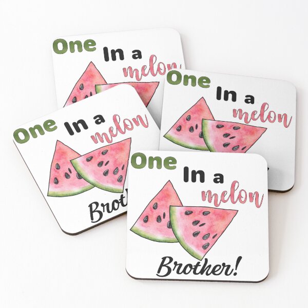 Item preview, One in a Melon Brother with Watercolor Watermelon Slices designed and sold by LovenLaughter.