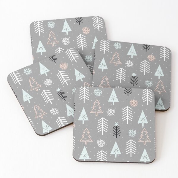 Item preview, cute pastel trees pattern designed and sold by Madison Elizabeth.