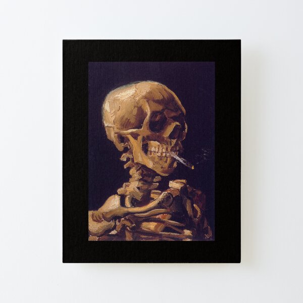 Vincent Van Gogh's 'Skull with a Burning Cigarette' Canvas Mounted Print
