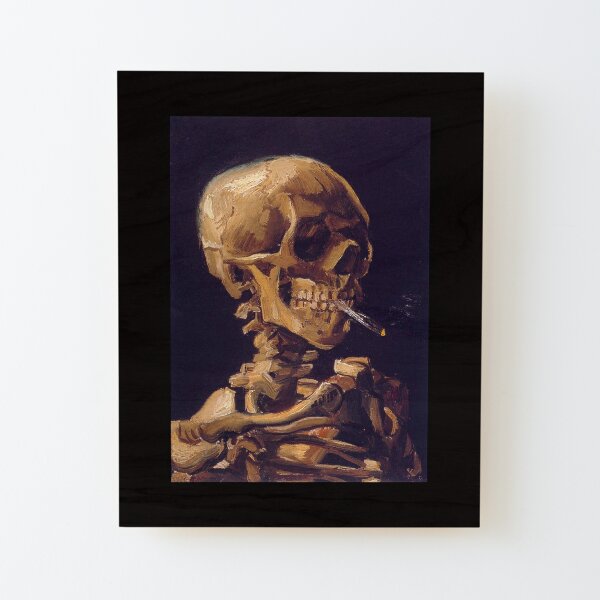 Vincent Van Gogh's 'Skull with a Burning Cigarette'  Wood Mounted Print