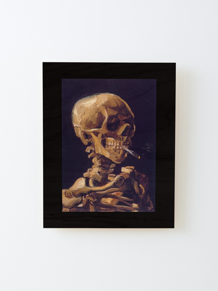 Alternate view of Vincent Van Gogh's 'Skull with a Burning Cigarette'  Mounted Print