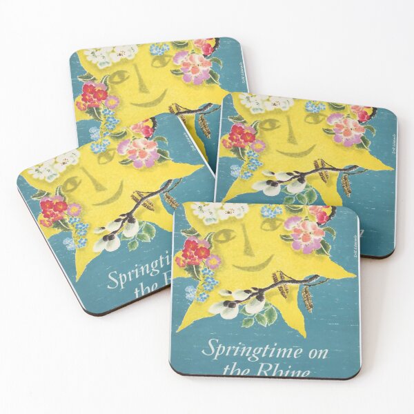 Item preview, Springtime on the Rhine retro poster designed and sold by CorasPosters.