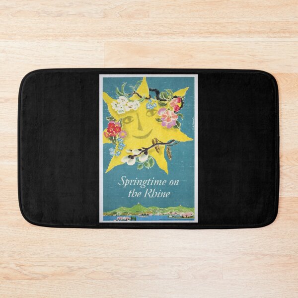 Item preview, Springtime on the Rhine retro poster designed and sold by CorasPosters.