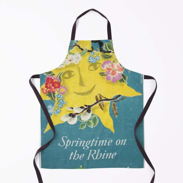 Item preview, Springtime on the Rhine retro poster designed and sold by CorasPosters.