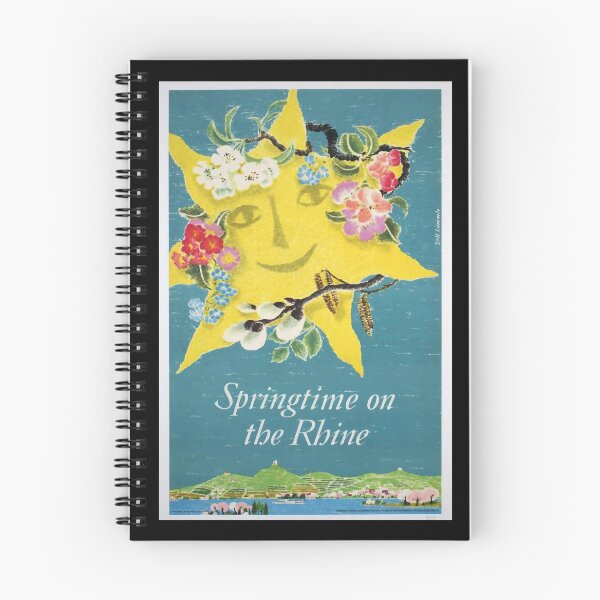 Item preview, Springtime on the Rhine retro poster designed and sold by CorasPosters.
