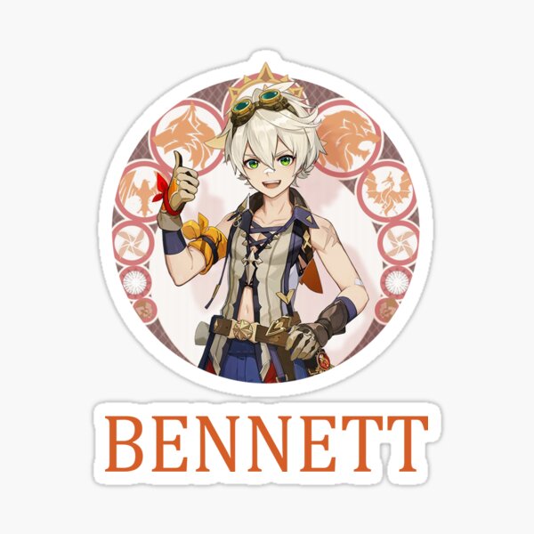Aperçu de l'œuvre Genshin Impact - Personnage tampon d'épée Bennett Pyro créée et vendue par Krimsy.