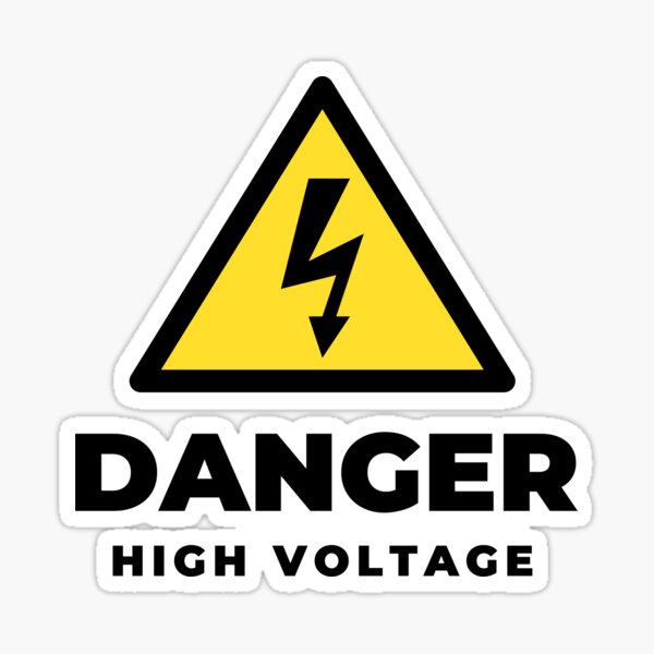 2x Danger High Voltage Elektrisches Warnschild Aufkleber Hot   YJ 