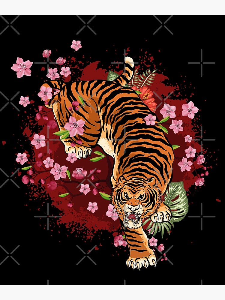 Tiger Blossom Womens Hoodie