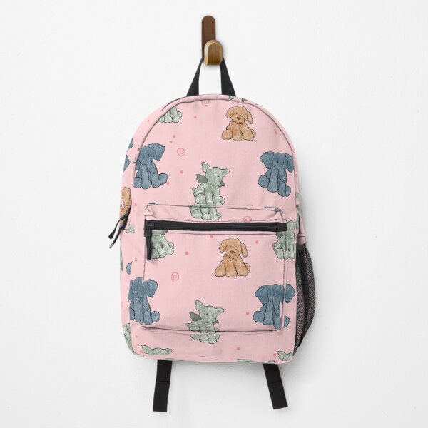 Item preview, stuffed animal pattern pink designed and sold by Sara Frane.