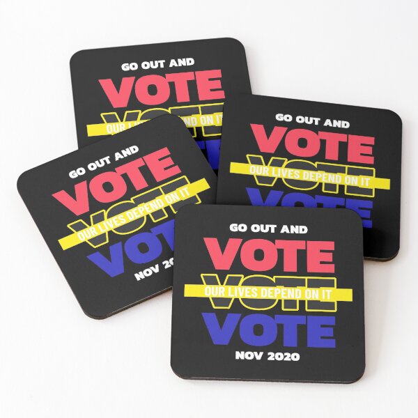 Item preview, VOTE - OUR LIVES DEPEND ON IT designed and sold by WordsmithNerd.