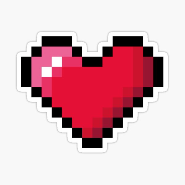 Pixel Heart Sticker