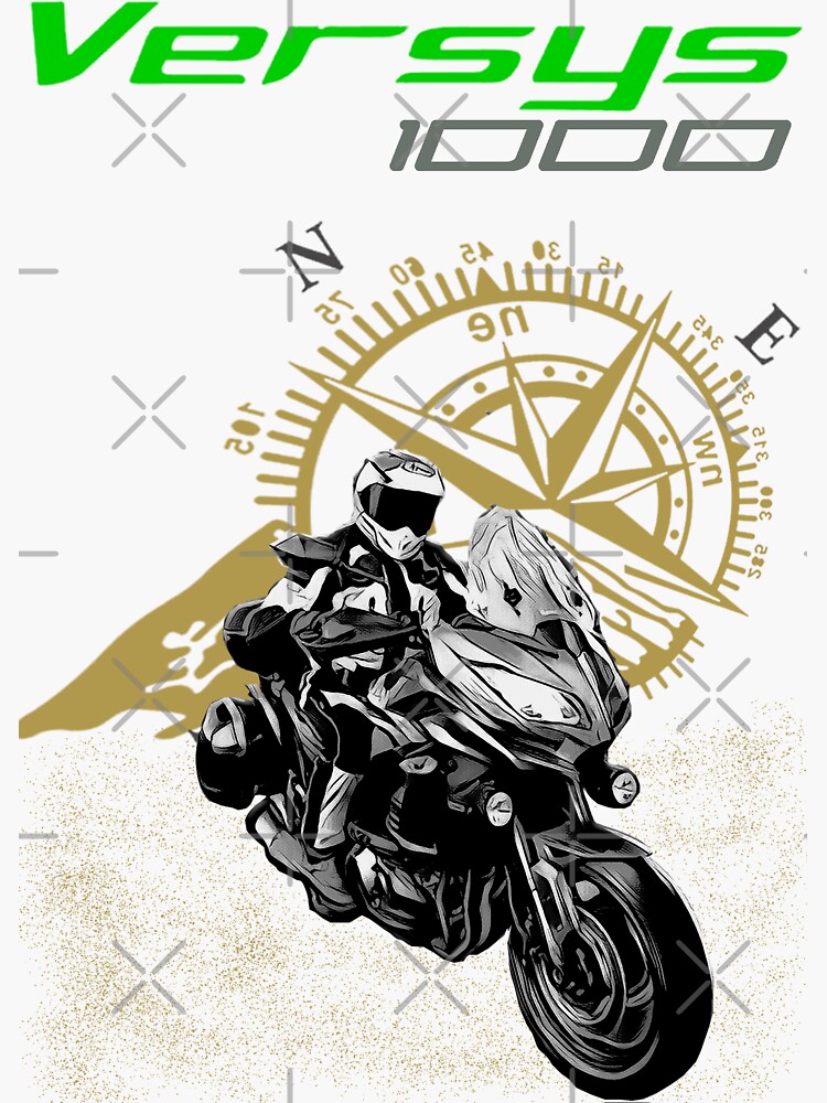 "Kawasaki Versys 1000" Sticker by Evomotoarte Redbubble