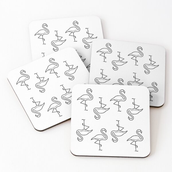 Item preview, White and Black Flamingos designed and sold by natalisdesign.