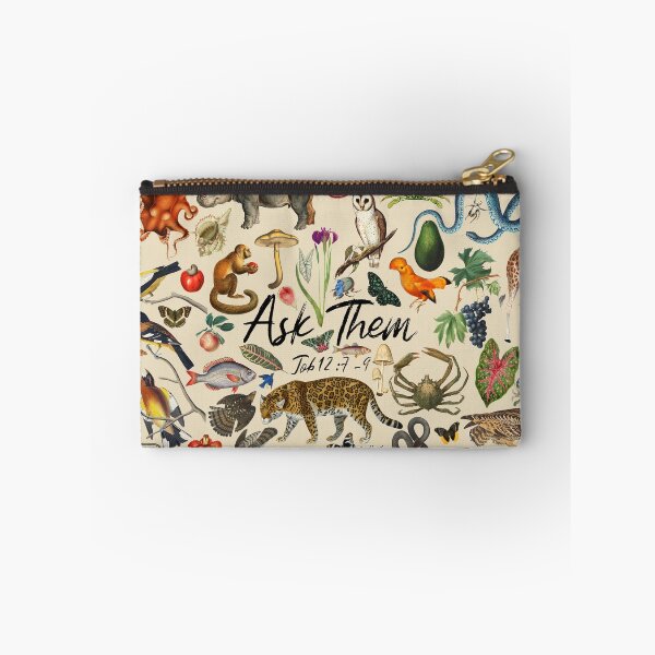 Item preview, Ask Them, Job 12:7-9, Wild print designed and sold by MizarWitnessCo.
