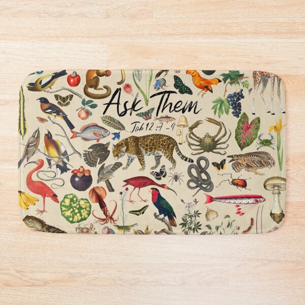 Item preview, Ask Them, Job 12:7-9, Wild print designed and sold by MizarWitnessCo.