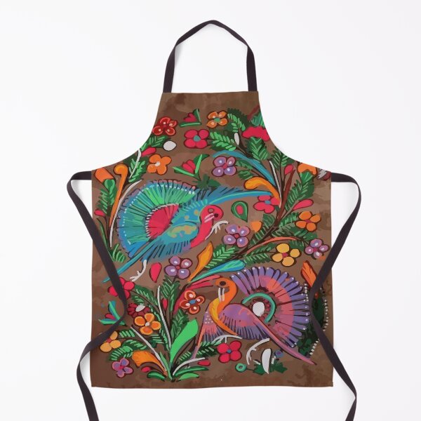 Item preview, Amate bark painting maximalist birds colorful mexican folk art decoration designed and sold by T-Mex.