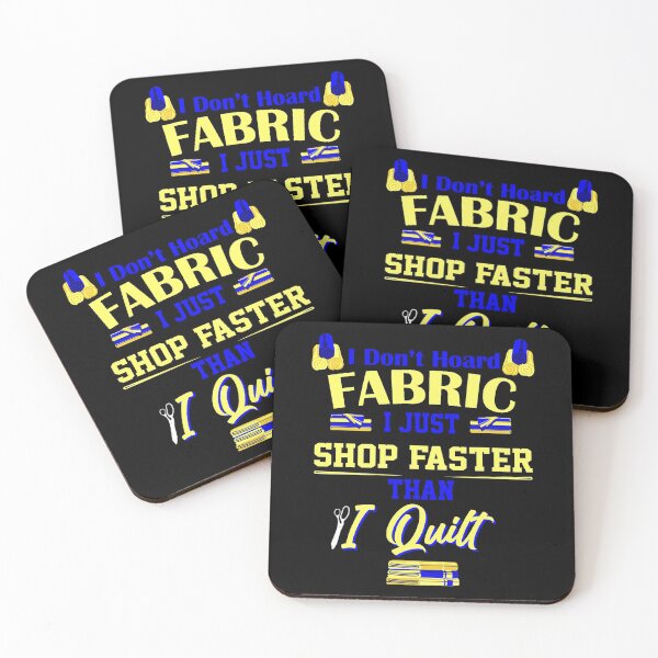 Item preview, I Shop Faster Than I Quilt | Funny Quilting and Sewing Design designed and sold by Dancing Dolphin Crafts.