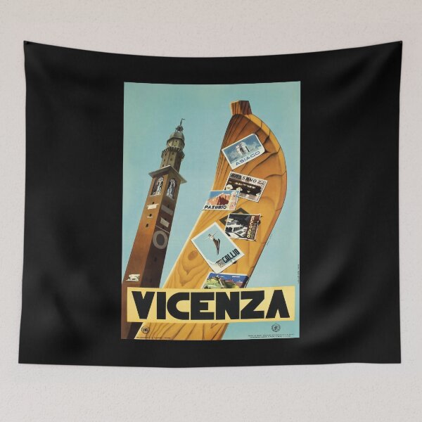 Item preview, Vicenza retro poster designed and sold by CorasPosters.