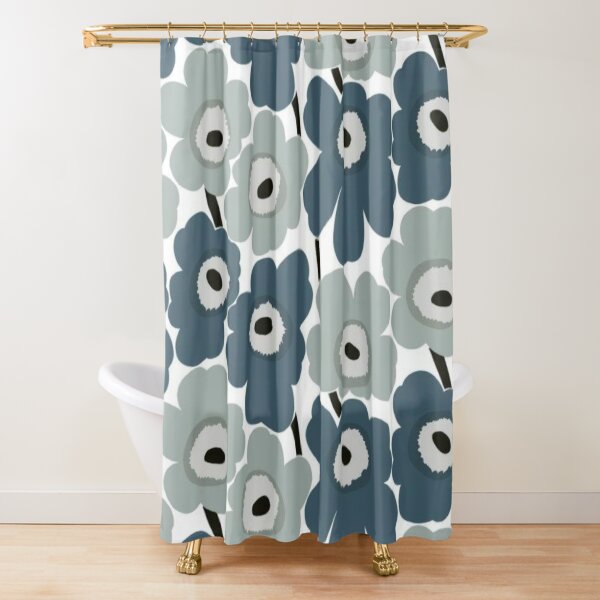 Marimekko blue design Shower Curtain