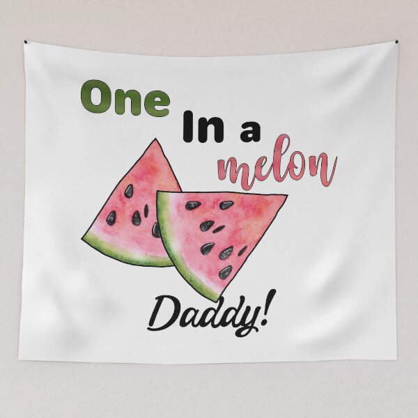 Item preview, One in a Melon Daddy with Watercolor Watermelon Slices designed and sold by LovenLaughter.