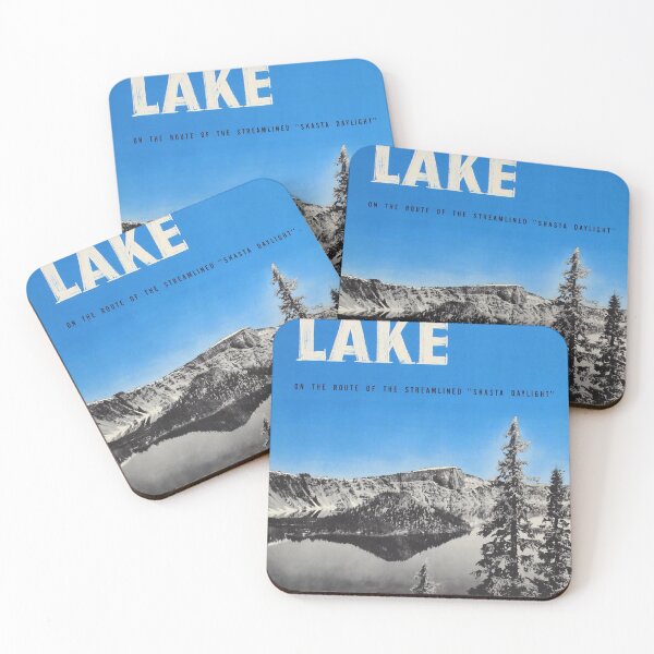 Item preview, Crater Lake retro poster designed and sold by CorasPosters.