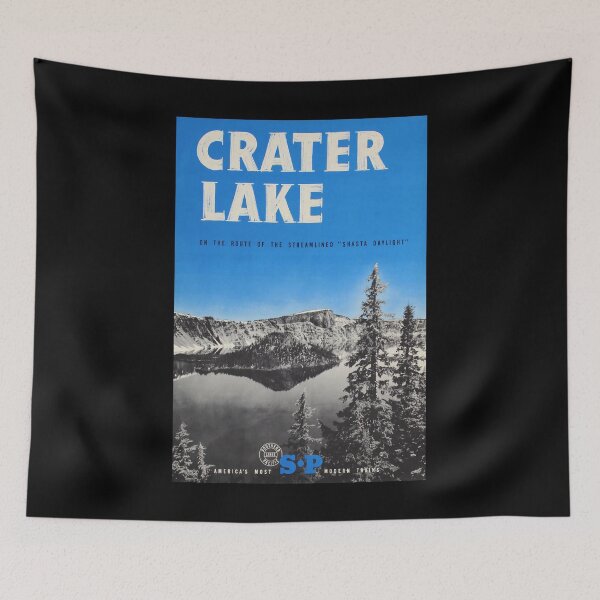 Item preview, Crater Lake retro poster designed and sold by CorasPosters.