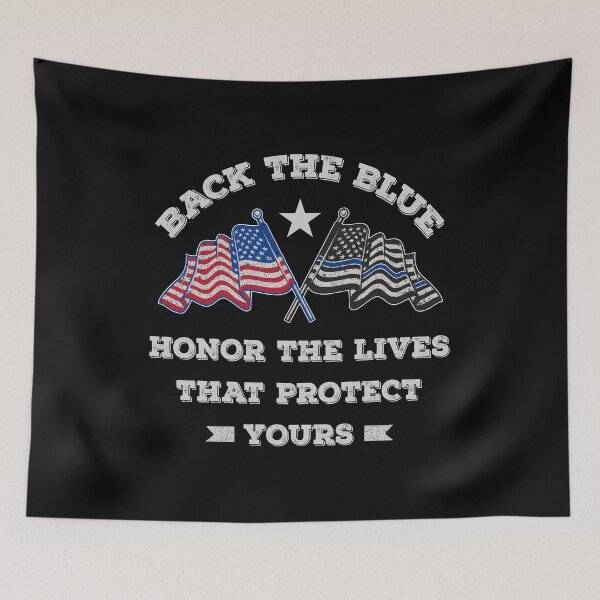 Item preview, Back The Blue USA And Thin Blue Line Police Flag designed and sold by NomYen ..