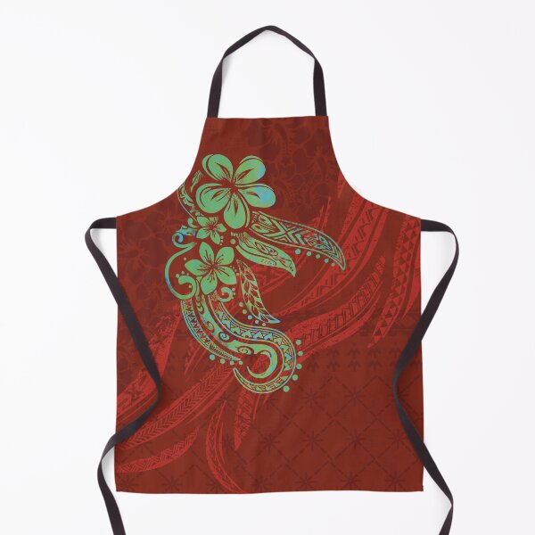 Item preview, Hawaiian Tribal Teal And Red Dress Print designed and sold by sunnthreads.