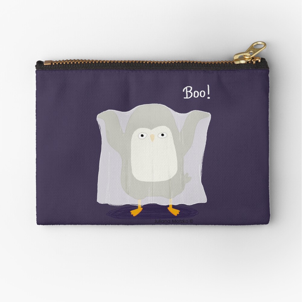 Boo! A Penguin Ghost Zipper Pouch