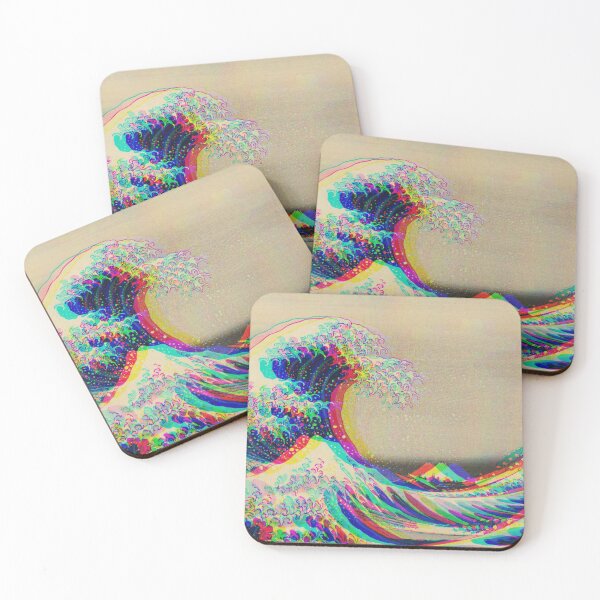 Item preview, Colorful & Trippy Under the Wave off Kanagawa / The Great Wave designed and sold by LilDesignWitch.
