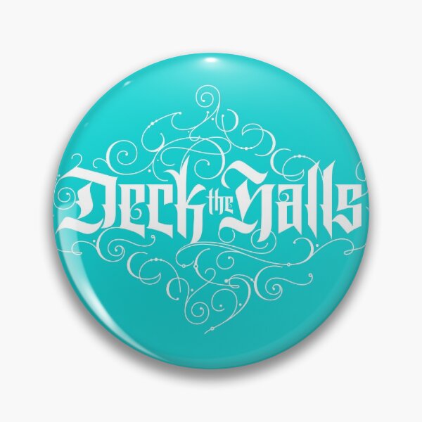 Item preview, Deck the Halls Fancy Aqua Teal Blue Lettering Christmas  designed and sold by 26-Characters.