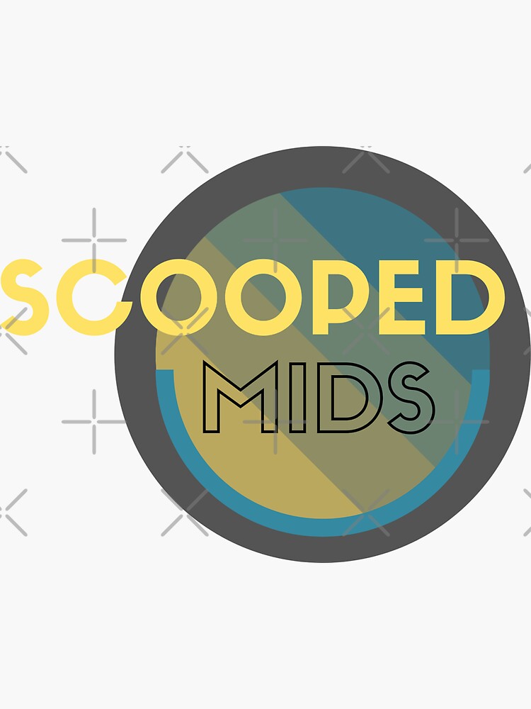 "Scooped Mids" Sticker for Sale by sunnybandana Redbubble