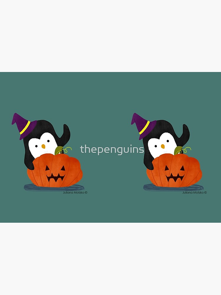 Penguin with Halloween Pumpkin by thepenguins