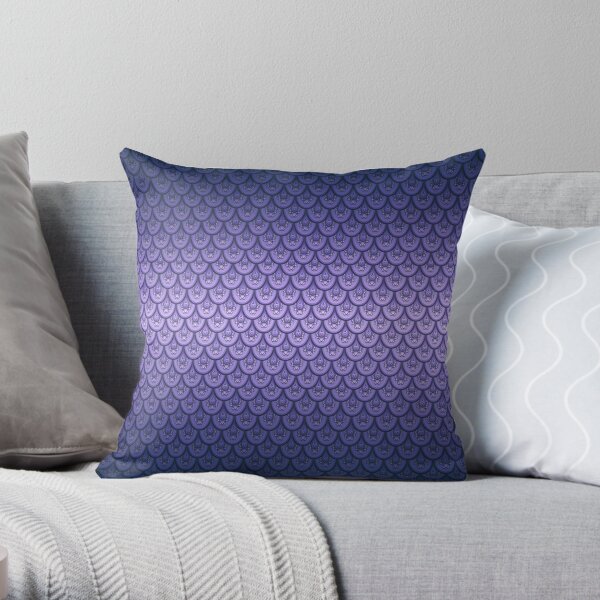 Lavender Dragon Scales Throw Pillow