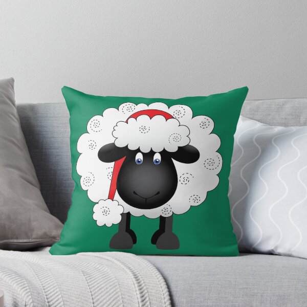 Item preview, Festive Christmas Shelby Sheep Green Background designed and sold by Running-Duck.