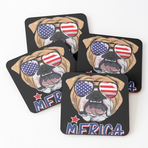Item preview, English Bulldog American Sunglass Mercia 4th Of July Boys T-Shirt designed and sold by LenaEhrlichmann.