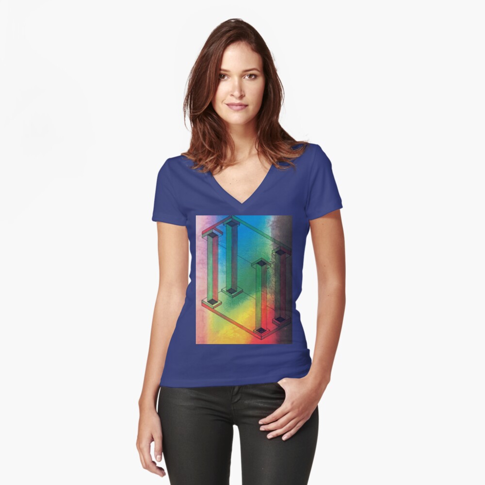 Item preview, Fitted V-Neck T-Shirt designed and sold by DAVIDLIBERTY.