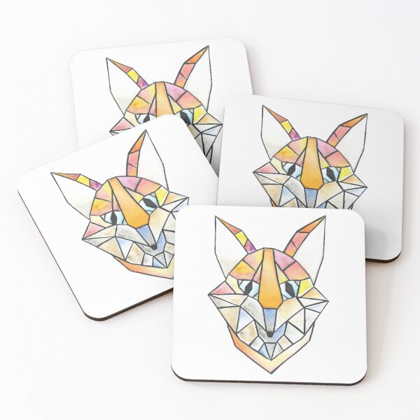 Item preview, Geometric Watercolor Fox designed and sold by heathercashart.