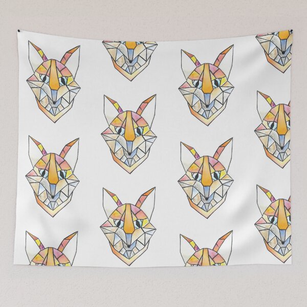 Item preview, Geometric Watercolor Fox designed and sold by heathercashart.