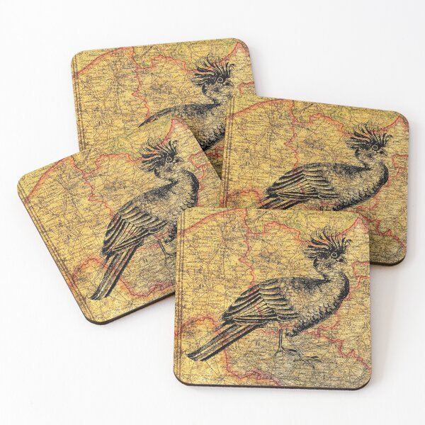 Item preview, Black Curassow Antique Map Pattern designed and sold by royalblewitup.